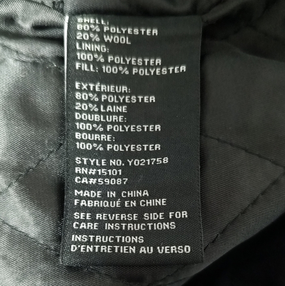 New Black Wool Coat / Size XL - Picture 5 of 10